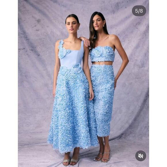 Elliatt Dresses & Skirts - Elliatt Kaia Floral Maxi Dress in Blue wedding Guest Garden Party size S NWT